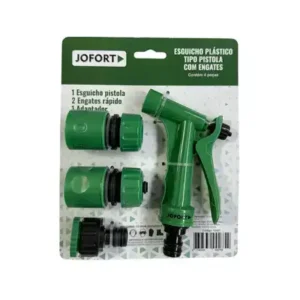 ESGUICHO PISTOLA C/ ENGATES C/ 4 PCS - JOFORT