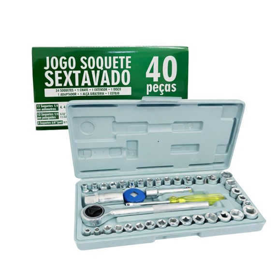 JOGO DE CHAVE SOQUETE SEXTAVADO